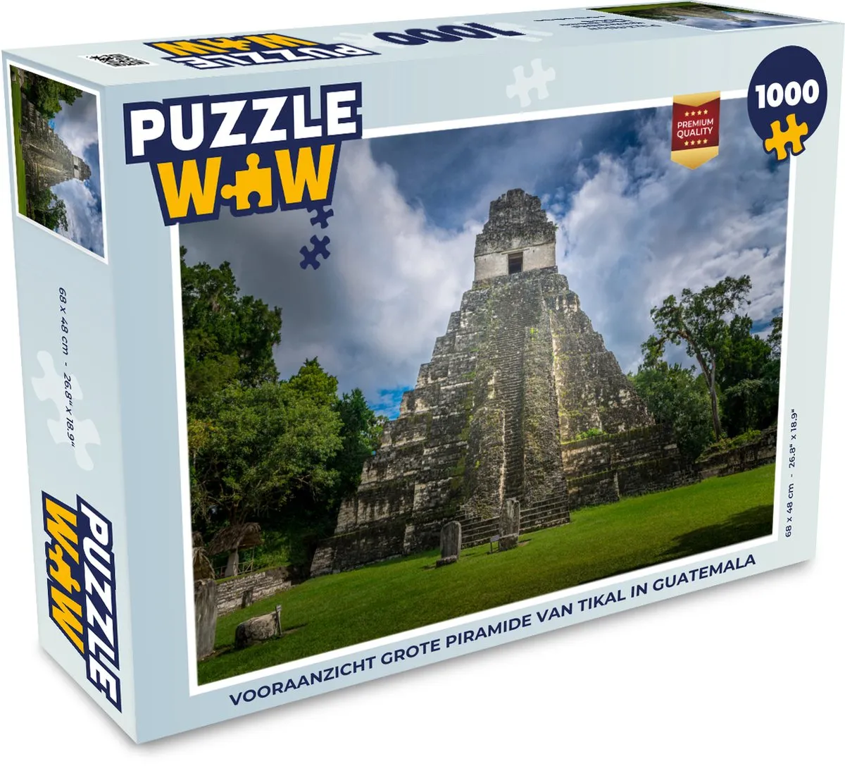 PuzzleWow Piramide van Tikal Legpuzzel 1000 Stuks - Multicolor