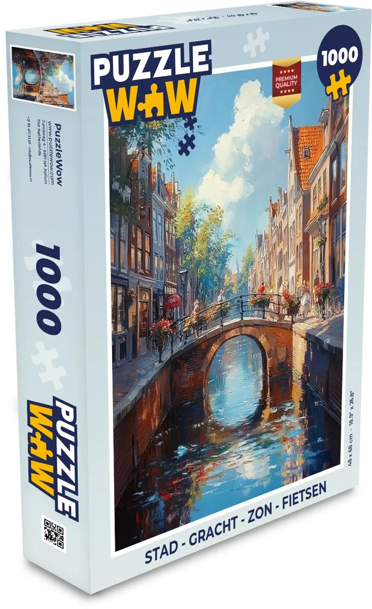 PuzzleWow Gracht Legpuzzel 1000 Stuks