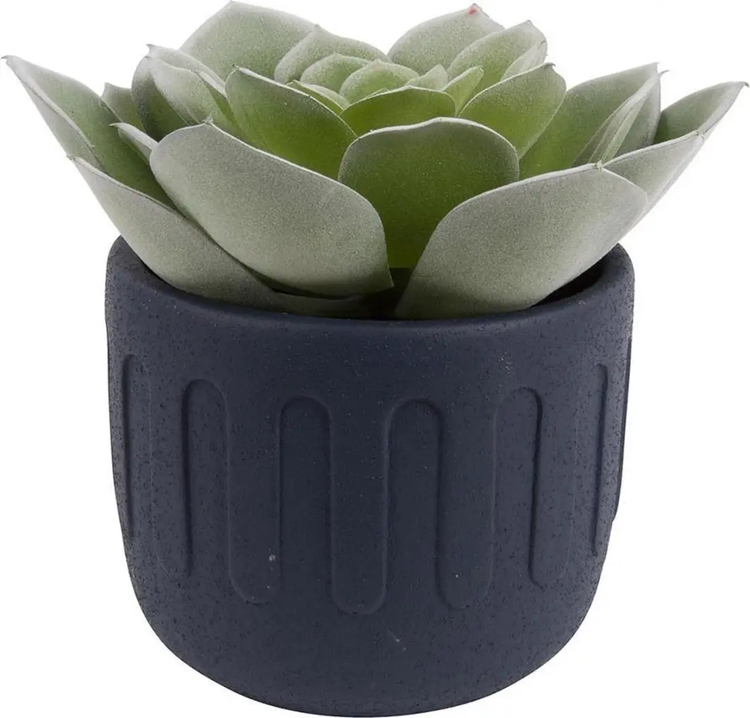 Present Time Bloempot Drips 13 X 11 Cm Beton Blauw