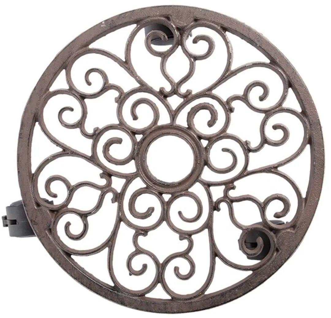 Esschert Design Planttrolley S - Ø29xH7cm - Bruin - afbeelding 5 van 5