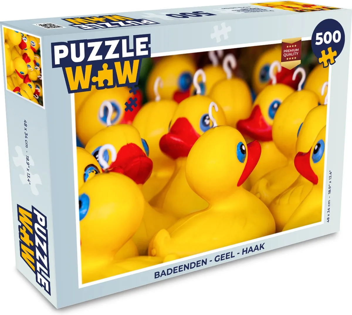PuzzleWow Badeenden Legpuzzel 500 Stuks - Multicolor