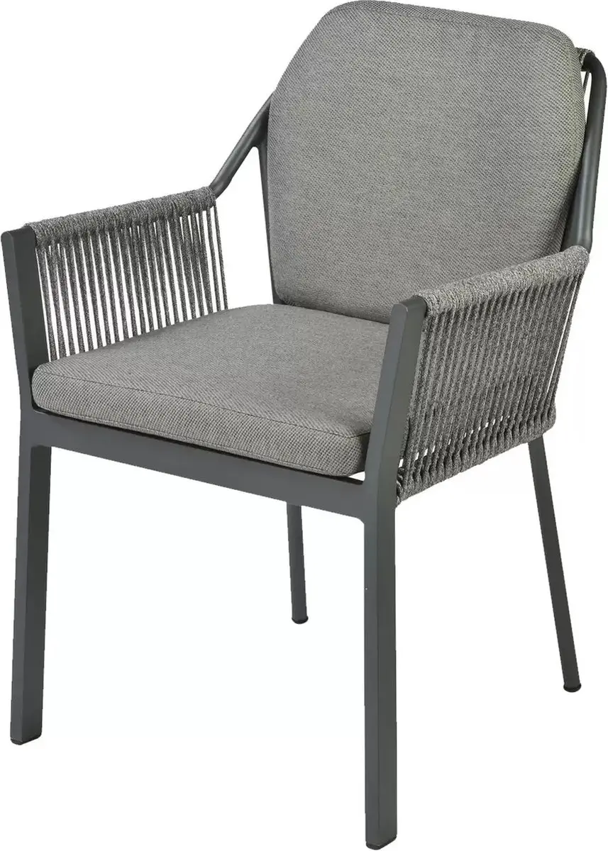 Tierra Outdoor Liv Rope Diningstoel - Charcoal - afbeelding 5 van 6