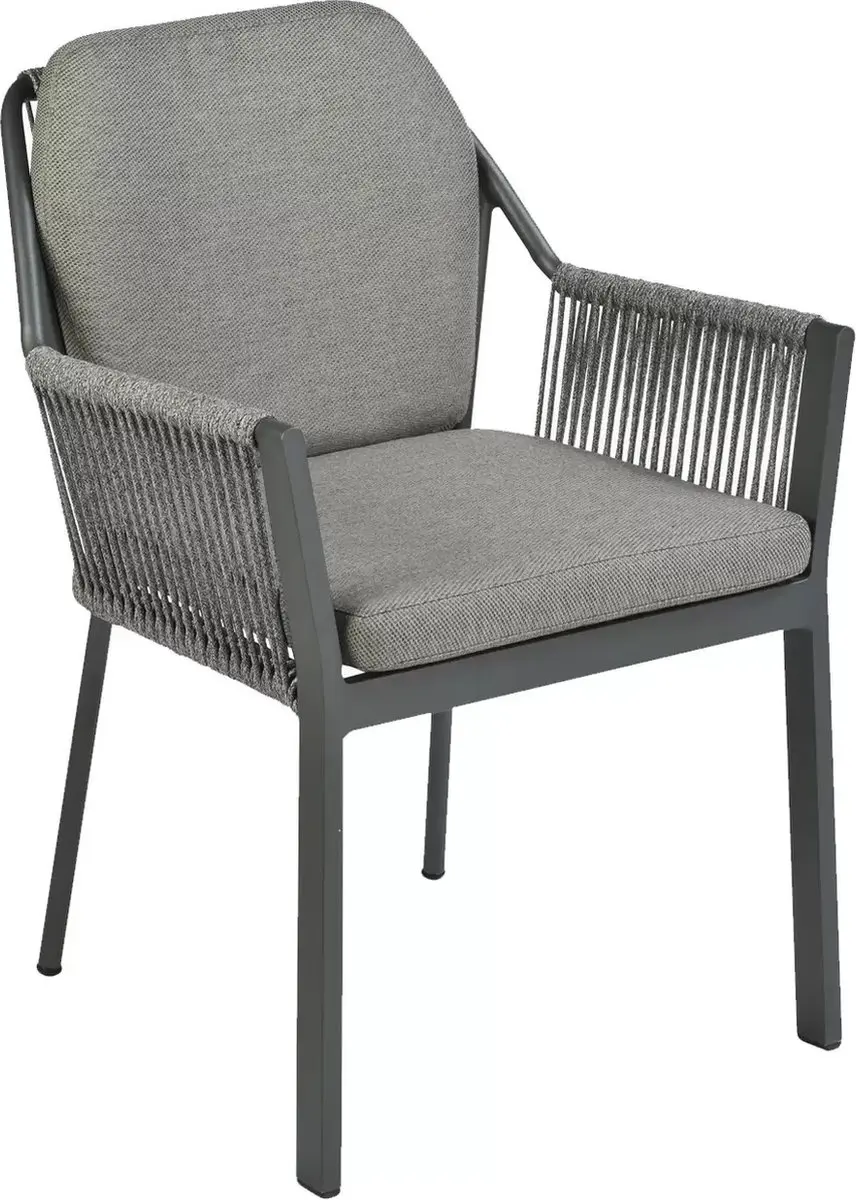 Tierra Outdoor Liv Rope Diningstoel - Charcoal - afbeelding 6 van 6