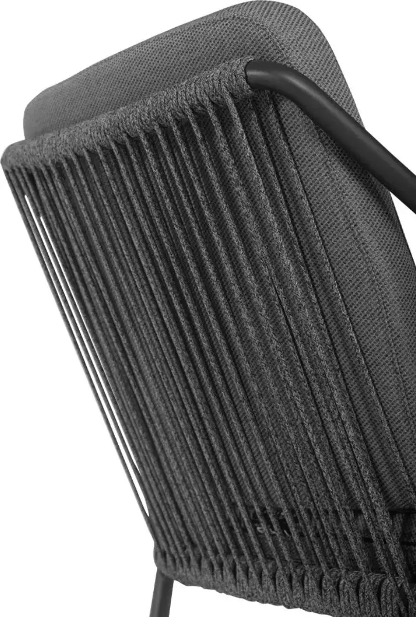 Tierra Outdoor Liv Rope Diningstoel - Charcoal - afbeelding 4 van 6