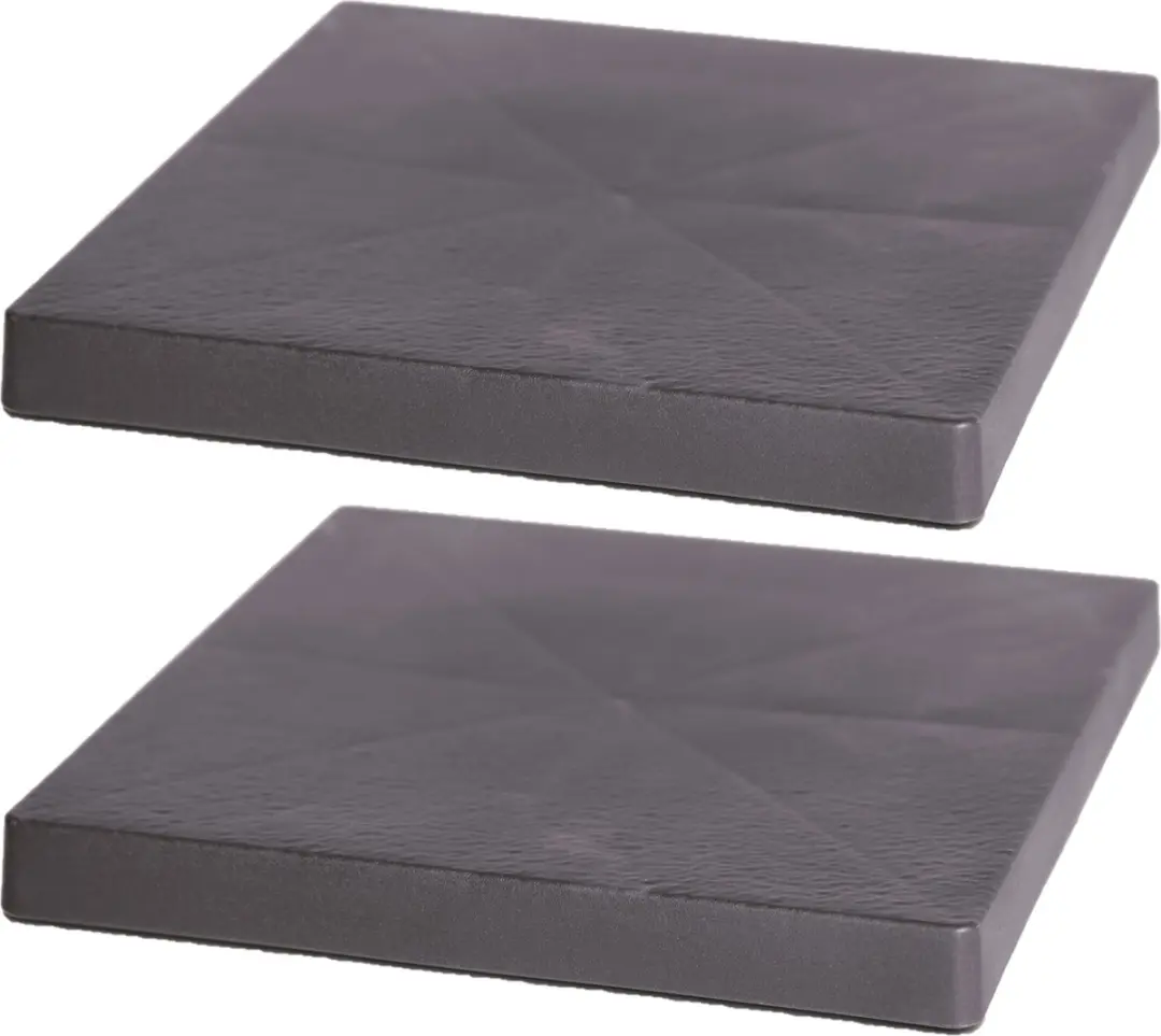 Prosperplast Plantenonderzetter/multiroller - 2x - vierkant - antraciet - kunststof - 30 cm