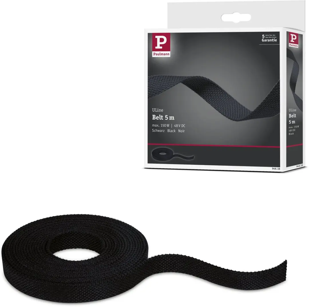 ULine Riem 5m Dacron Textil Koper Zwart
