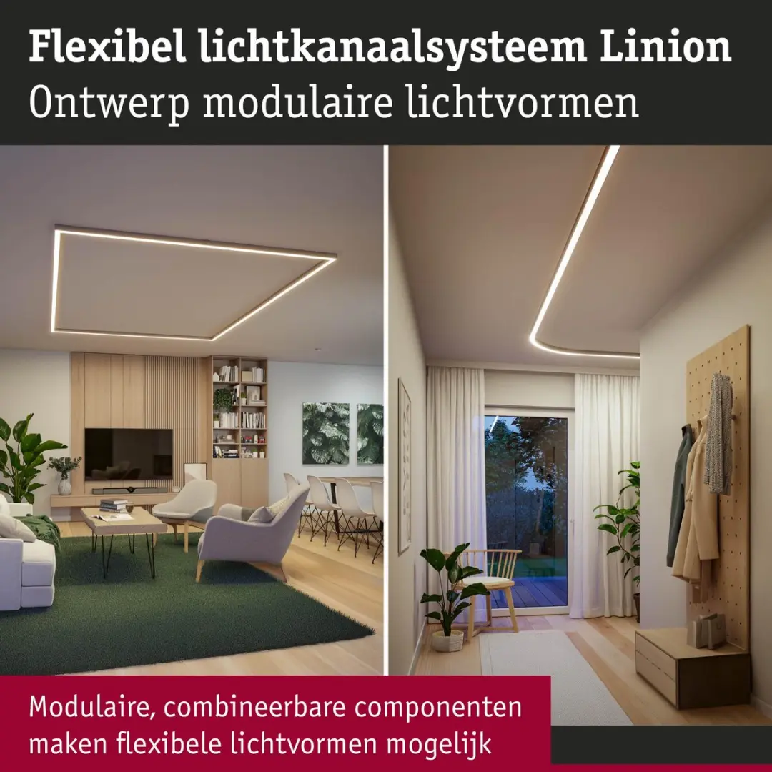 Paulmann Linion Lichtkanaal 90° Curve 6.5W Chroom mat - afbeelding 6 van 6