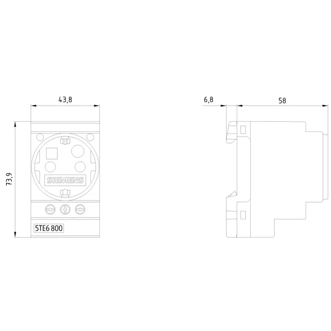 Siemens 5TE6800 Contactdoos - Grijs - afbeelding 4 van 6
