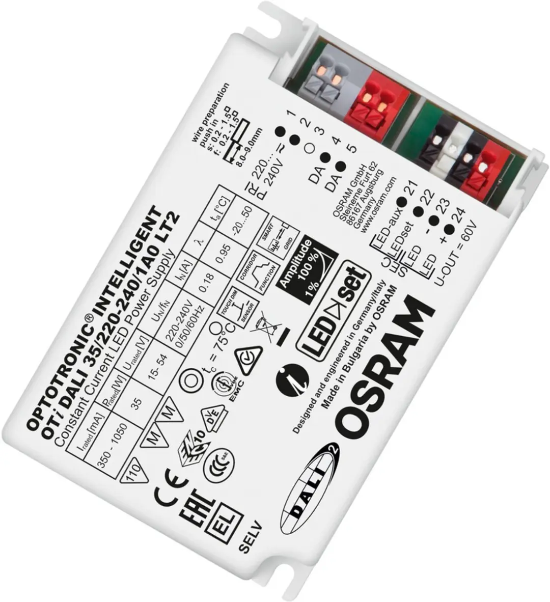 Osram OTI DALI 35/220-240/1A0 LED Driver - 35W - afbeelding 2 van 3