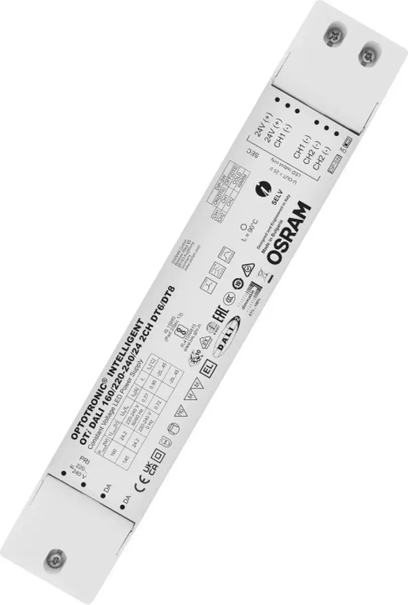 Osram LED Driver Oti DALI 160/220-240/24 DT6/8 - 2 Kanalen - afbeelding 2 van 2
