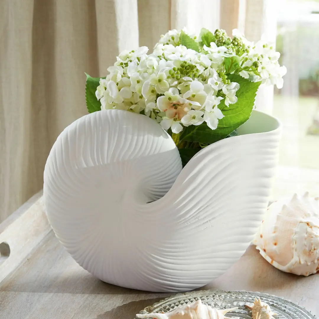 Loberon Bloempot Manteur - Wit - afbeelding 2 van 6