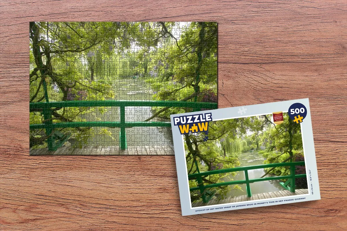 PuzzleWow Monet Giverny Legpuzzel 500 Stuks - Multicolor