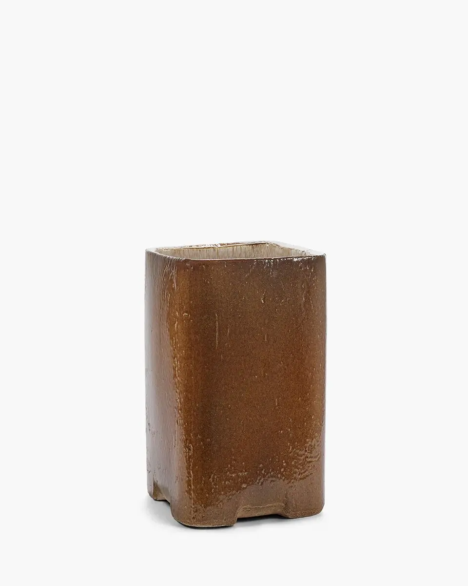 Serax Kelly Wearstler Bloempot-Plantenbak Planter Hoog 04 Amber Book 20cm x 20.c