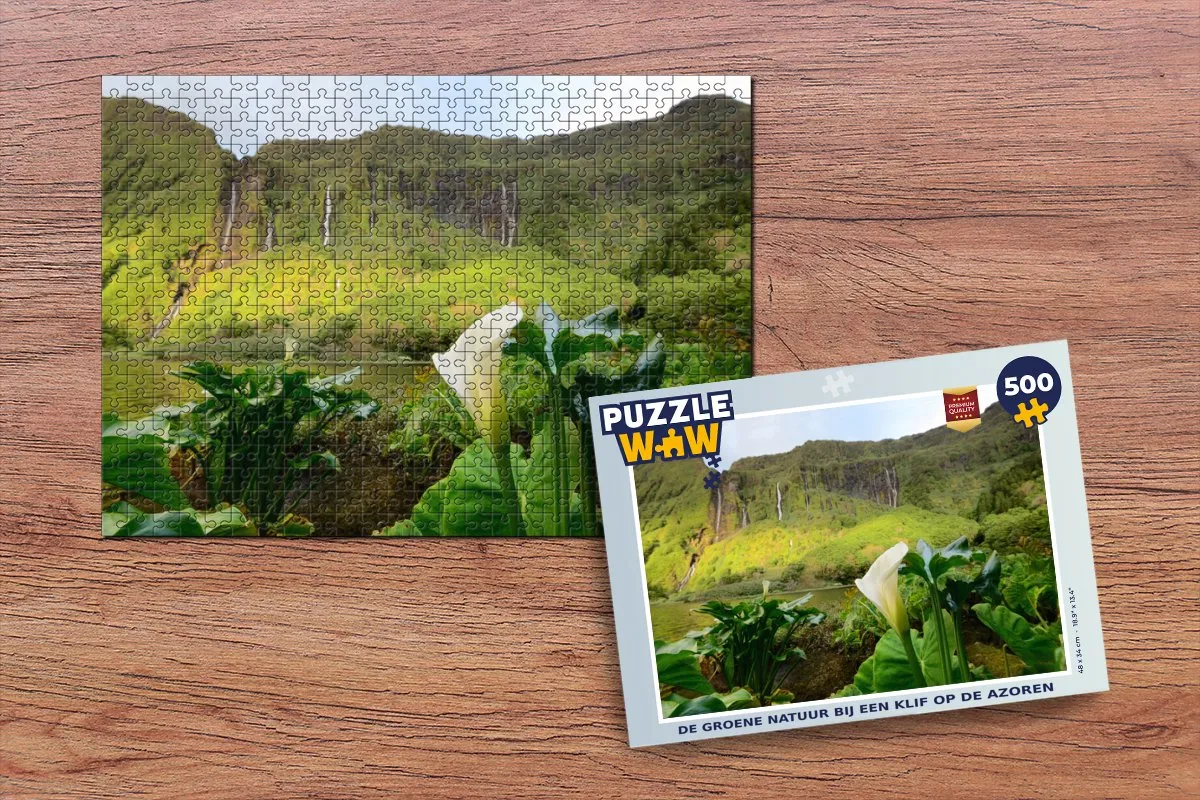 PuzzleWow Legpuzzel Azoren Klif 500 Stuks - Multicolor