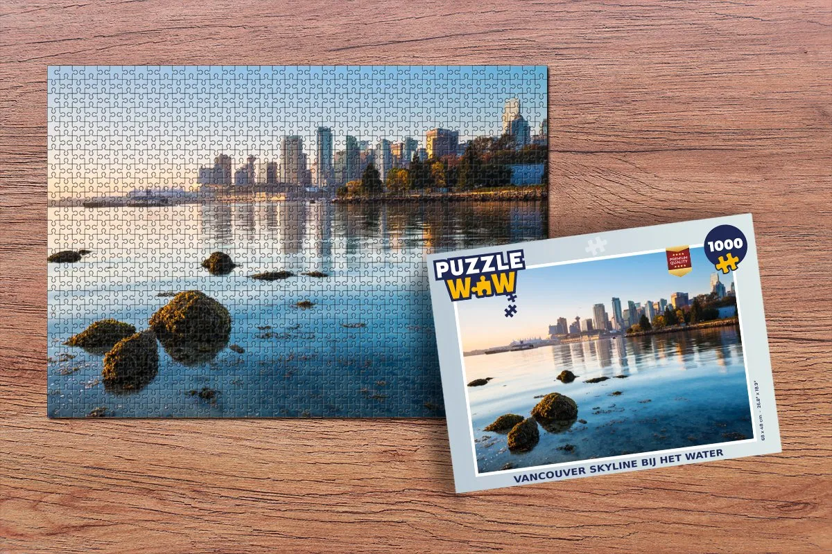PuzzleWow Vancouver Skyline Legpuzzel 1000 Stuks - Multicolor