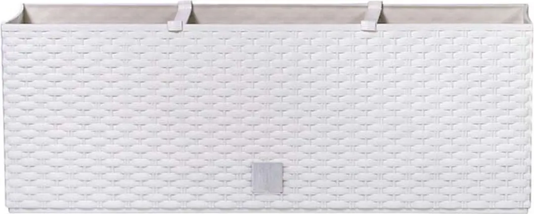 Prosperplast Plantenbak Rato - wit - 51x19x18 cm - bloembak met water irrigatiesysteem