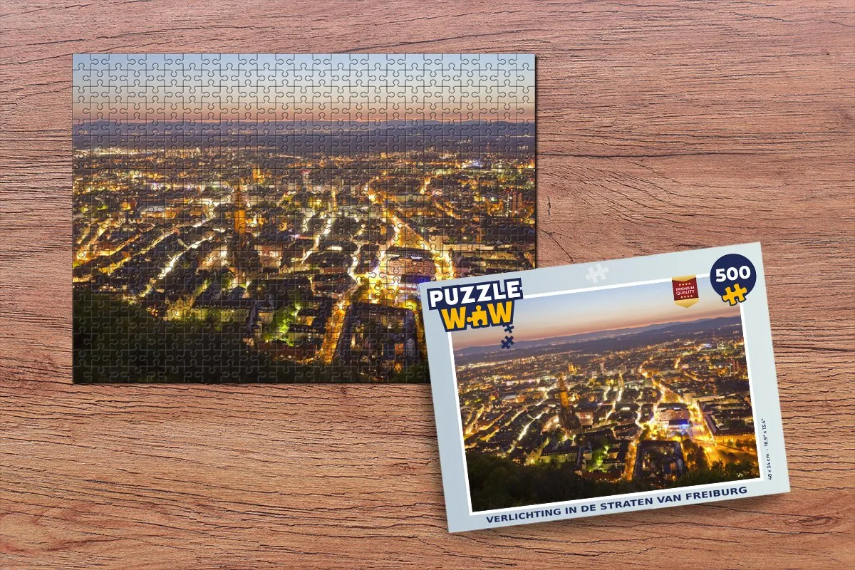 PuzzleWow Freiburg Legpuzzel 500 Stuks - Multicolor