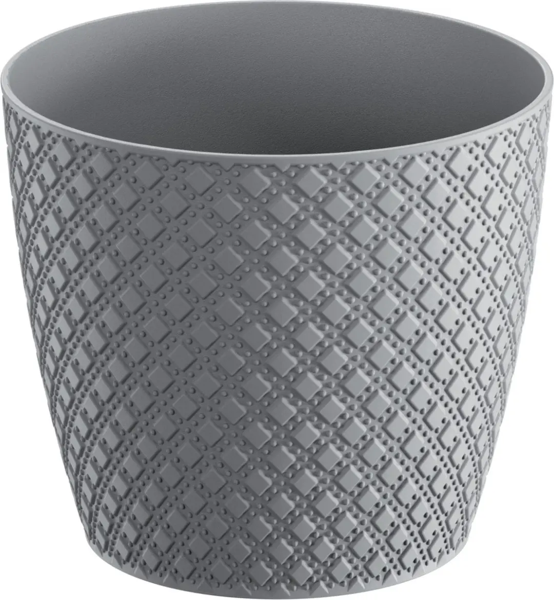 Orient stijl plantenpot/bloempot kunststof dia 22 cm en hoogte 19 cm in het stee