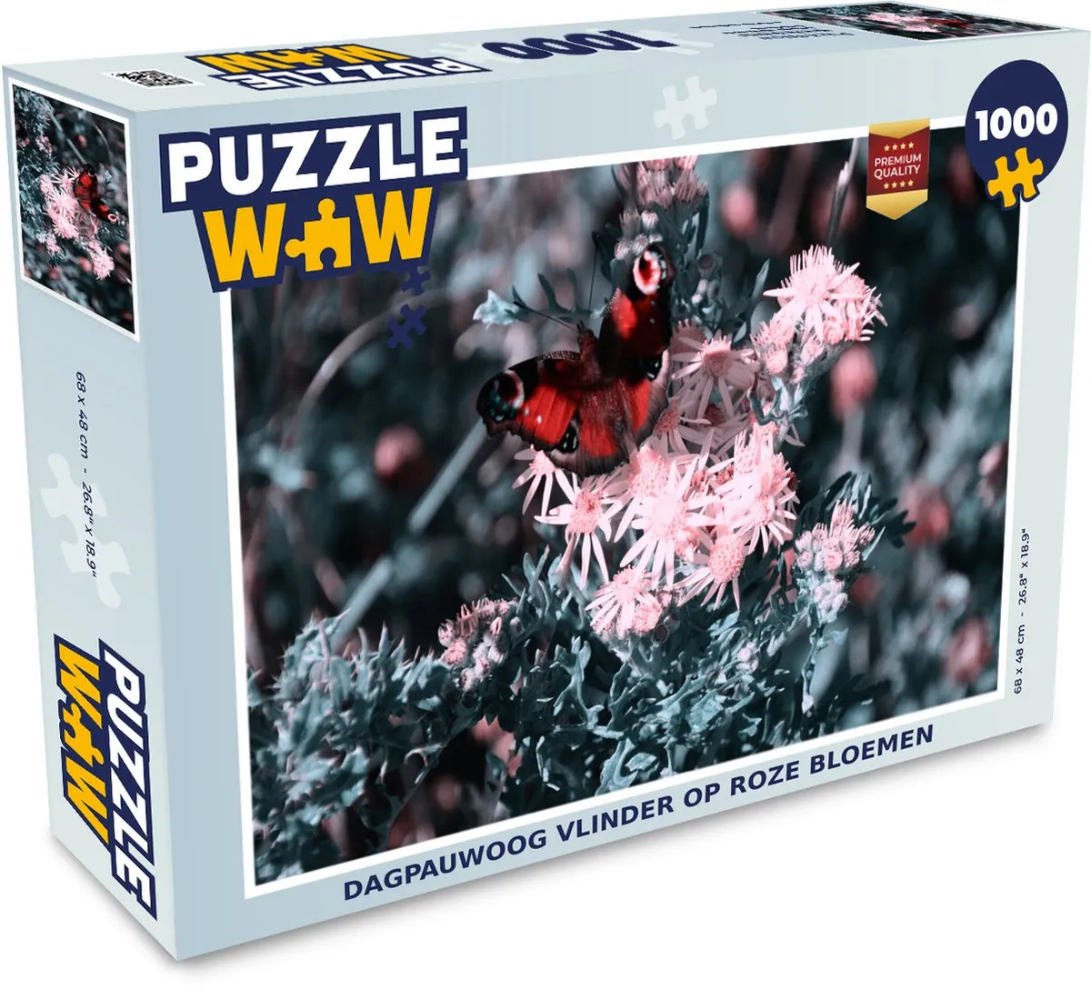 PuzzleWow Dagpauwoog Vlinder Legpuzzel 1000 Stuks