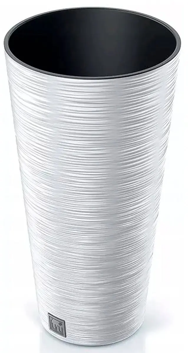 Prosperplast 15l Furu Collection 30x30x57.5 Cm Bloempot Zilver