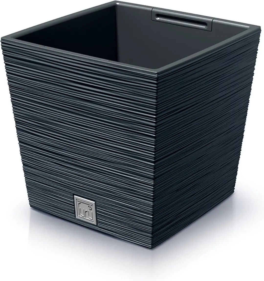 Prosperplast Furu Stripes Bloempot - Antraciet - 8.5L - afbeelding 5 van 5