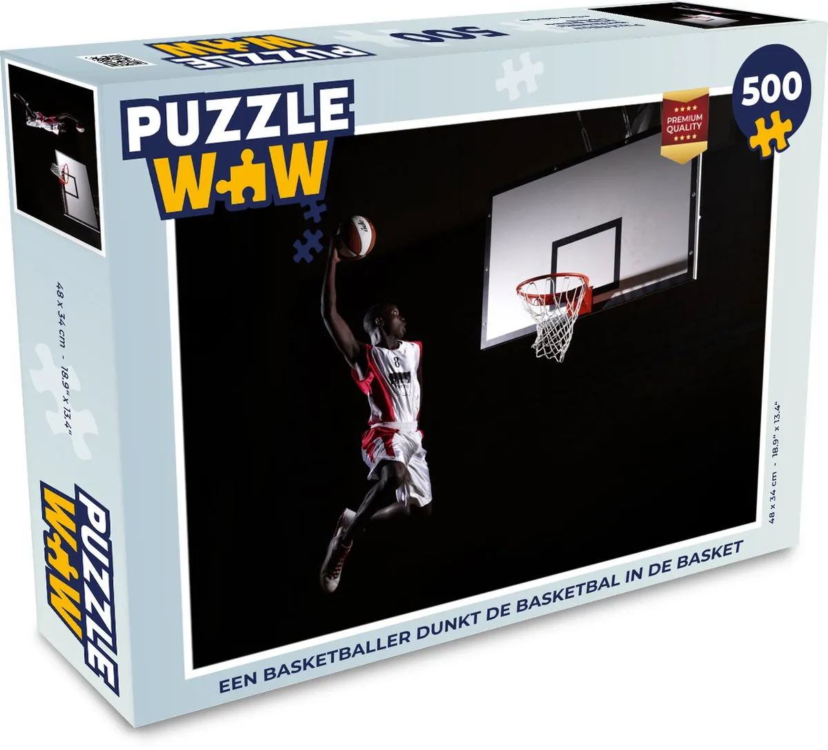 PuzzleWow Legpuzzel Basketballer 500 Stuks