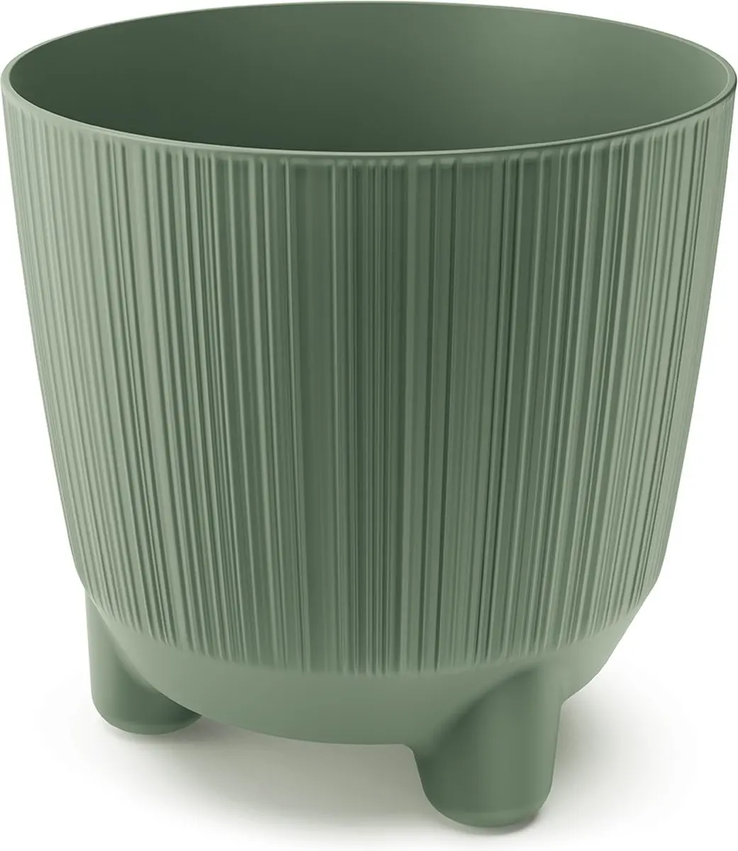 Bloempot Buiten Binnen Rond Ryfo N 20cm AARDEGROEN Prosperplast / 2 STUKS!