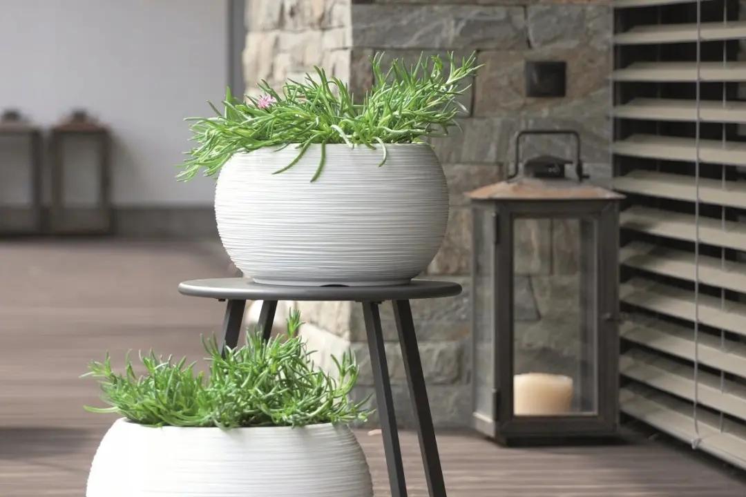 Prosperplast Furu Bowl Pot - Antraciet Ø37,8cm - afbeelding 5 van 5