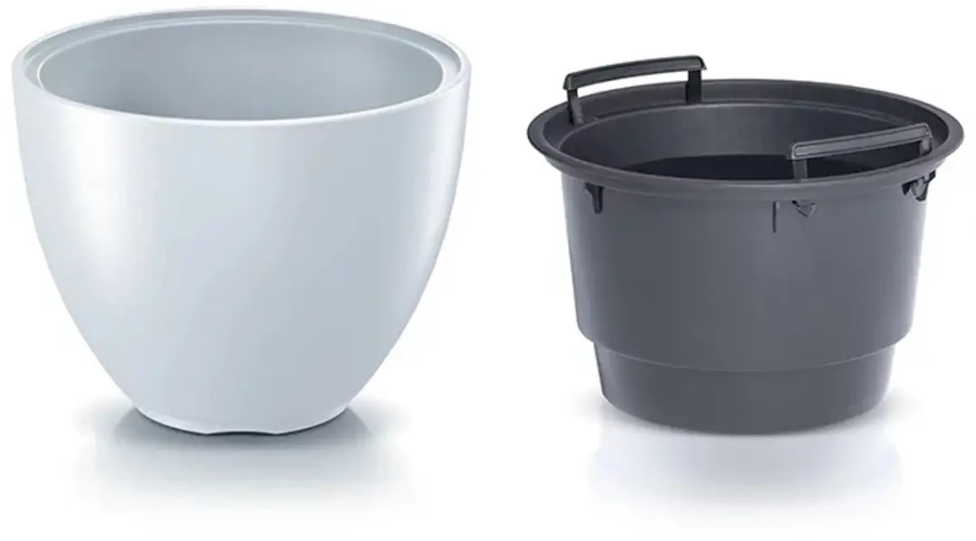 Prosperplast Heos Plantenpot 84L - D57cm H43cm Wit - afbeelding 3 van 3