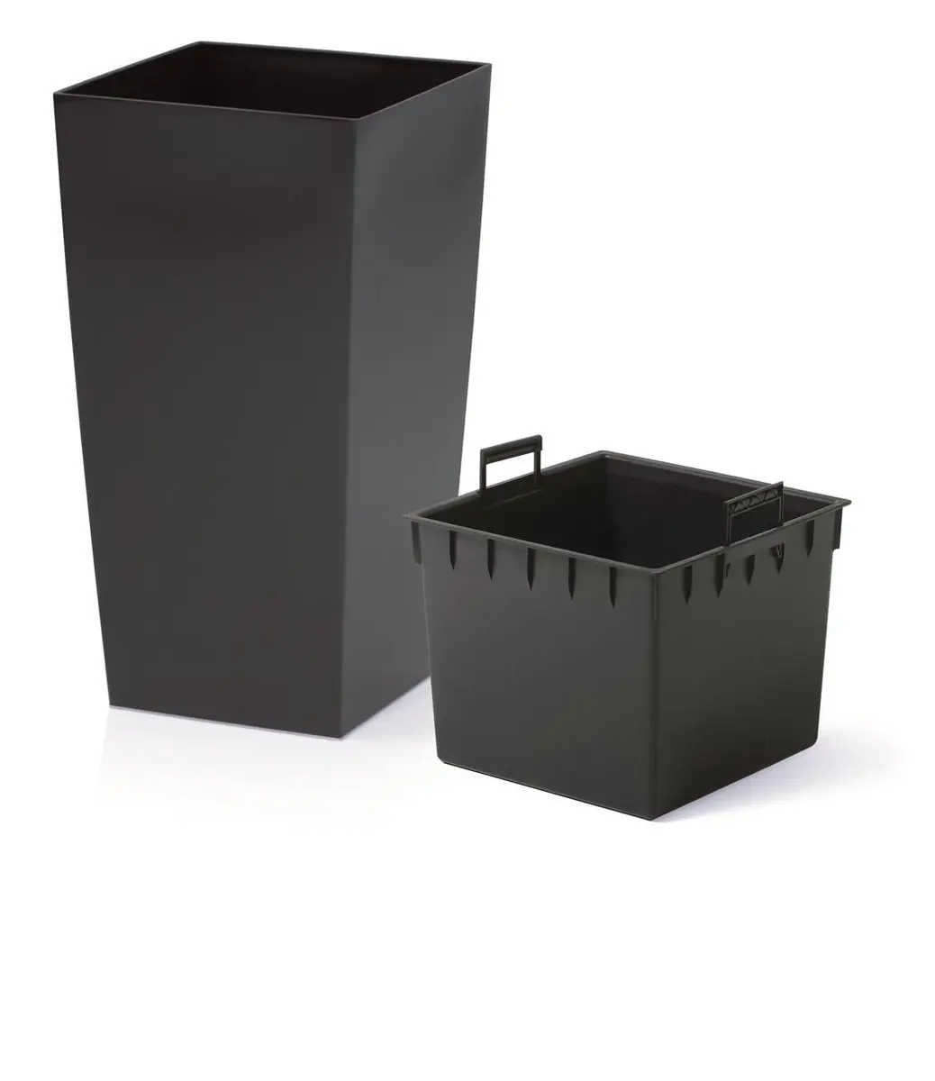 Prosperplast Urbi Square Hoge Plantenbak XXL - Antraciet 40x40cm - afbeelding 5 van 6