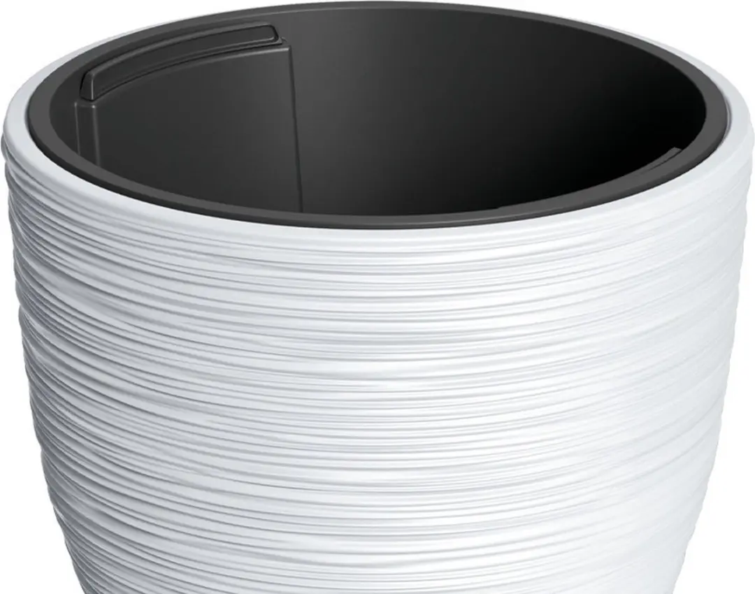 Prosperplast Furu Stripes Bloempot 30cm - Wit - afbeelding 2 van 2