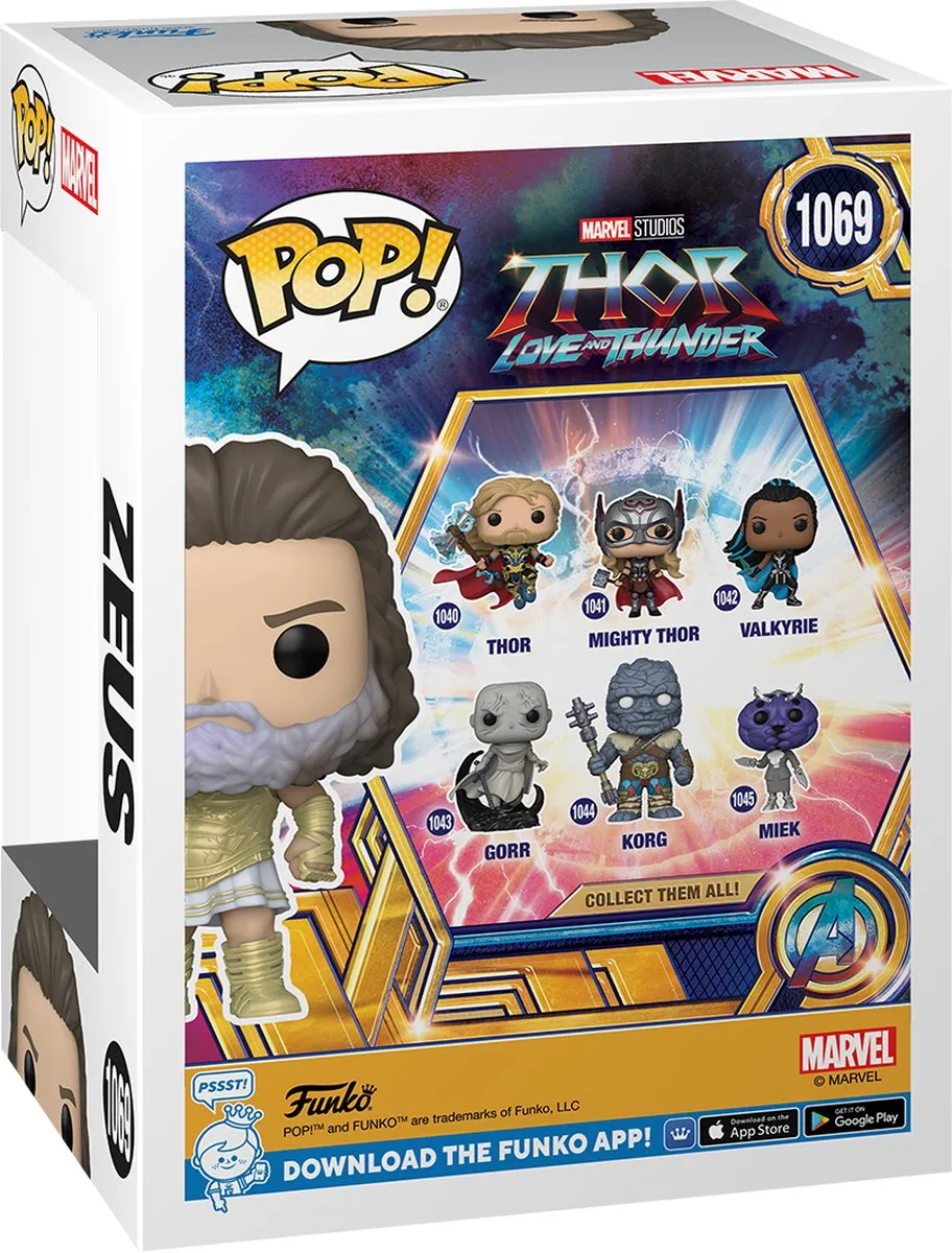 Marvel Funko POP! Thor Love & Thunder Zeus 65011 - Multicolor