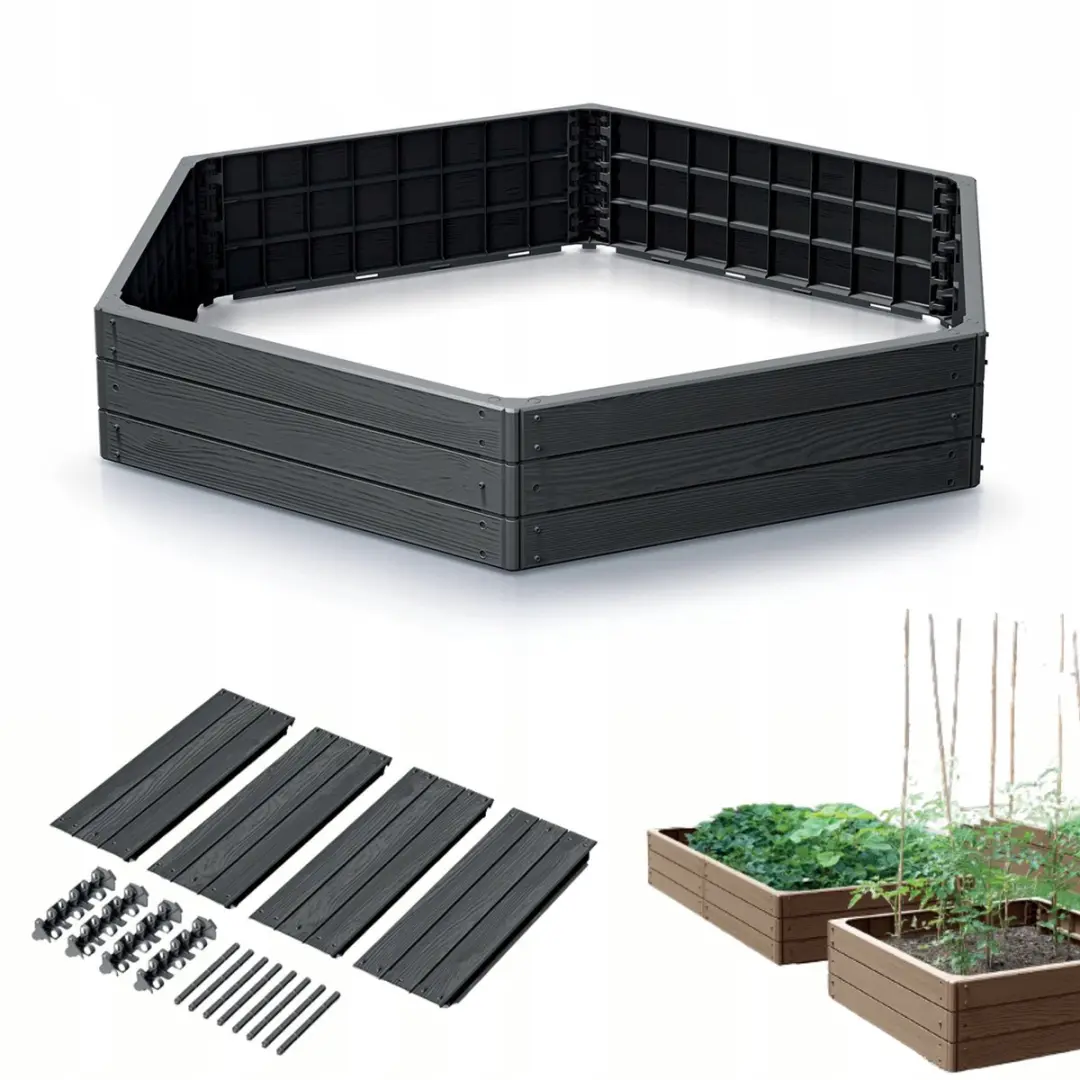 Prosperplast Modulaire Verhoogde Bloembak Garden XL - Antraciet - afbeelding 3 van 5