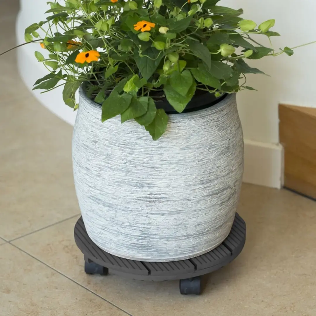 Nature Planttrolley WPC Ø30cm Antraciet - afbeelding 4 van 4