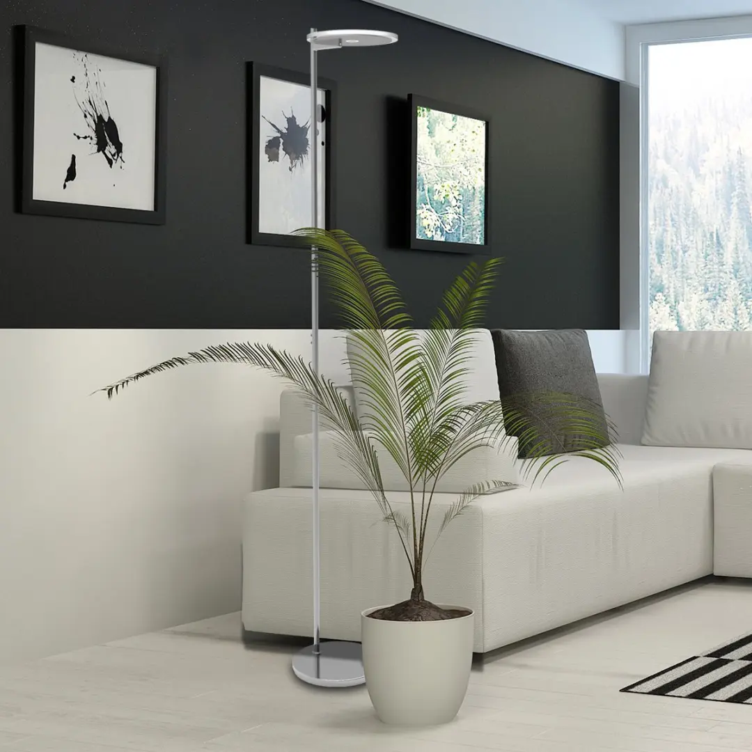 Steinhauer Turound Vloerlamp 2992ST - 187cm - Zilver - afbeelding 4 van 6