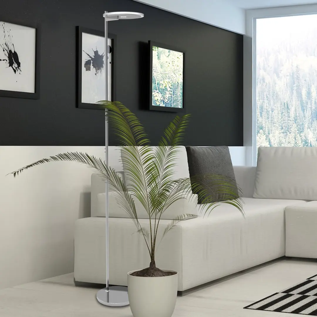 Steinhauer Turound Vloerlamp 2992ST - 187cm - Zilver - afbeelding 6 van 6