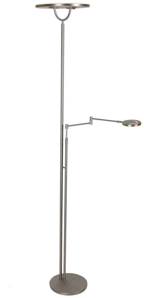 Steinhauer Soleil2 LED Vloerlamp 6500lm - Zilver - afbeelding 6 van 6