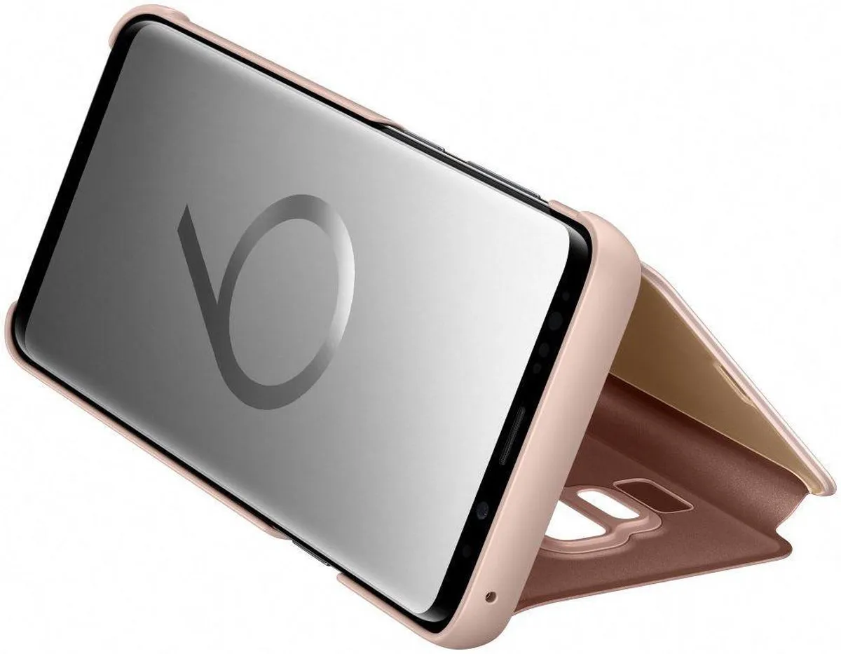 Samsung S9+ Clear View Standing Cover - Goud - afbeelding 6 van 6