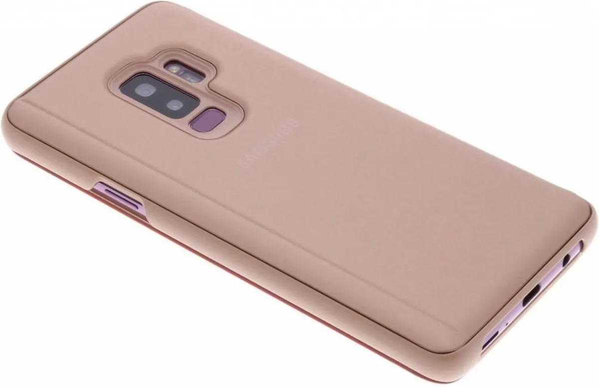 Samsung S9+ Clear View Standing Cover - Goud