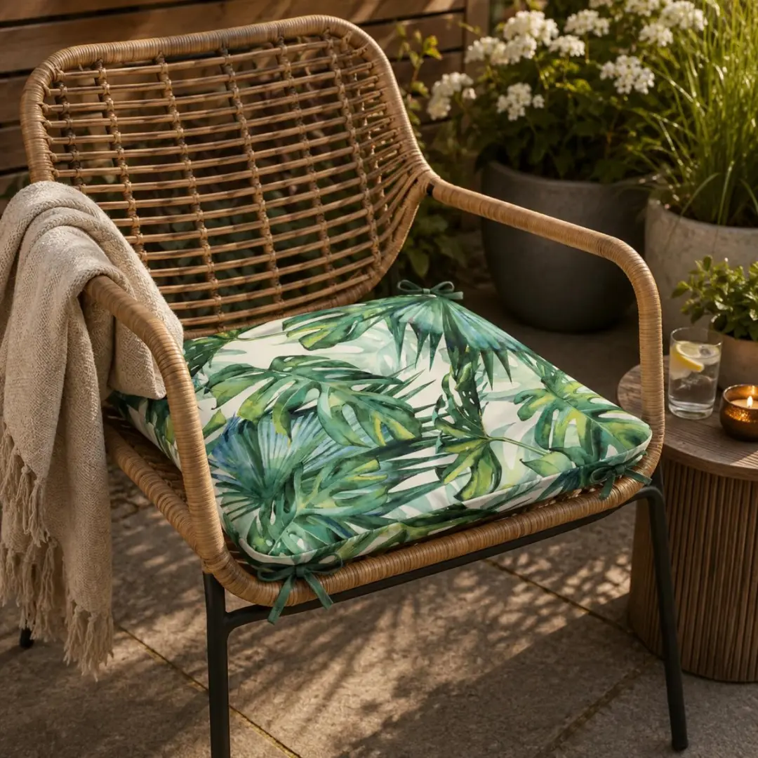 Anna's collection Stoelkussen monstera