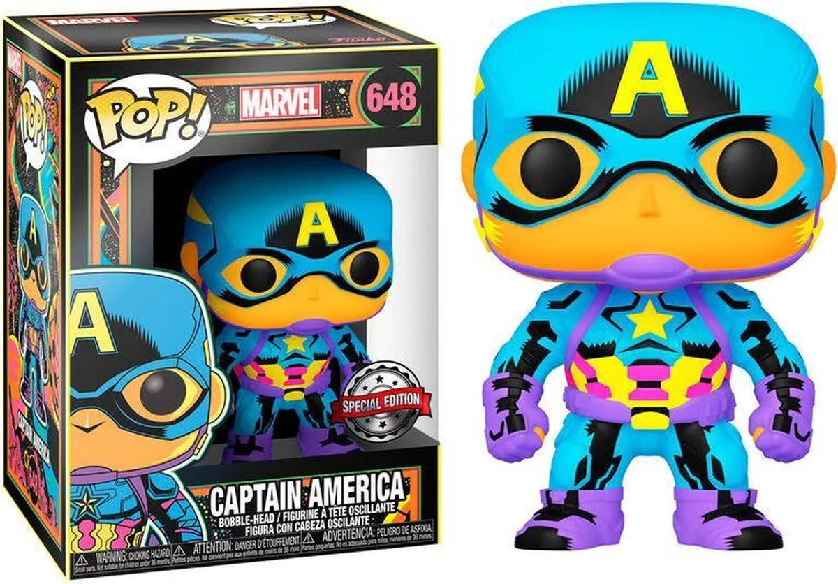 Marvel Funko POP! Captain America Verzamelfiguur 48845 - 9 cm - Multicolor