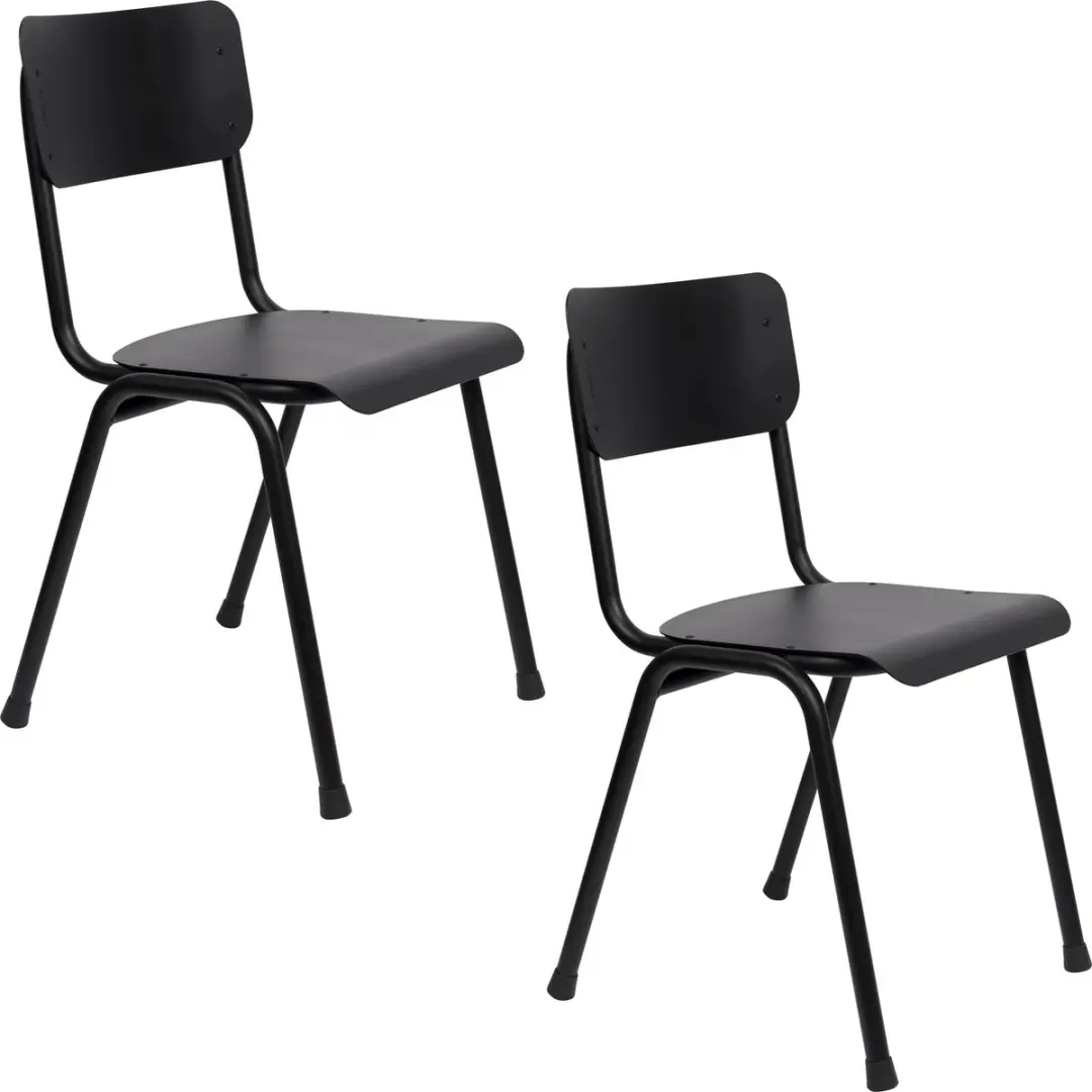 Zuiver Back To School Tuinstoel Zwart