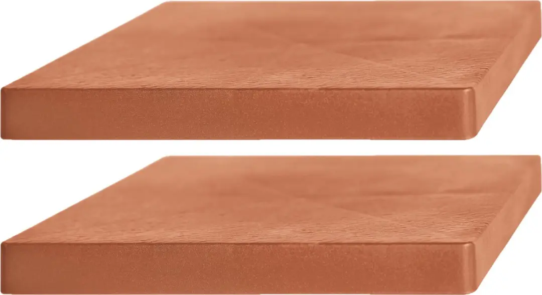 2x Stuks plantenonderzetters/multirollers vierkant terracotta kunststof 30 cm