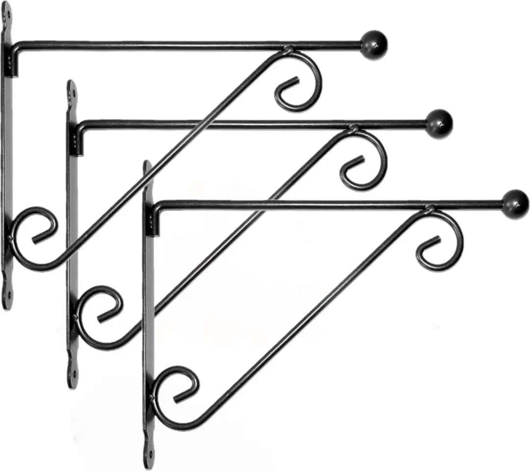 Esschert Design Muurhaak/plantenhaak met dubbele sierkrul