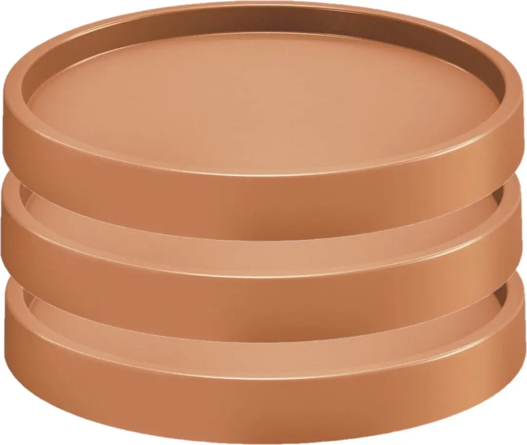 Plantenonderzetter/multiroller rond terracotta kunststof 30 cm