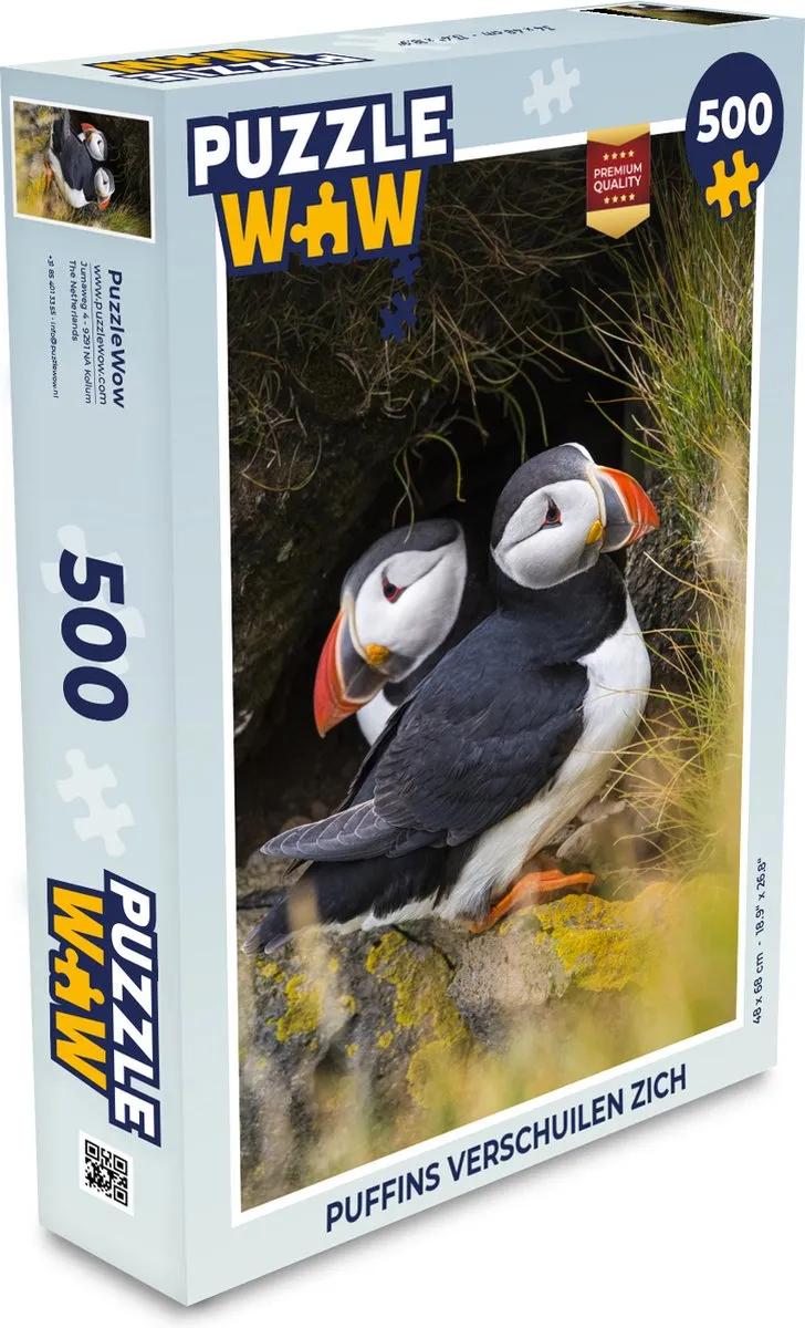 PuzzleWow Puzzel Puffins Verschuilen Zich