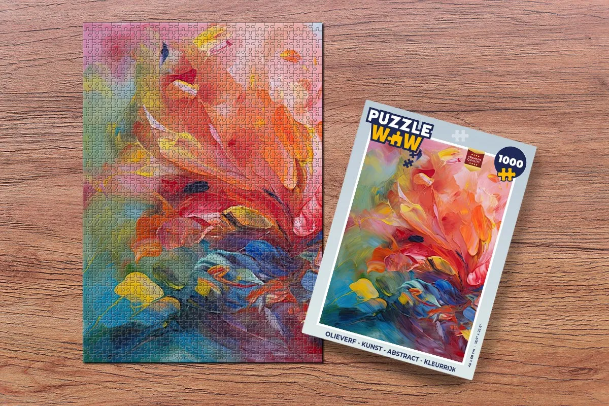 PuzzleWow Abstract Legpuzzel 1000 Stuks - Multicolor