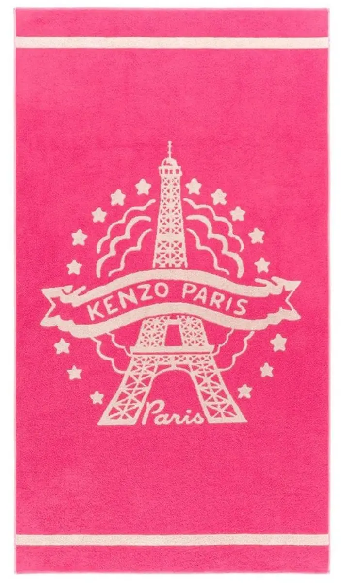 KENZO Keiffel Rose strandlaken van katoen 90 x 100 cm