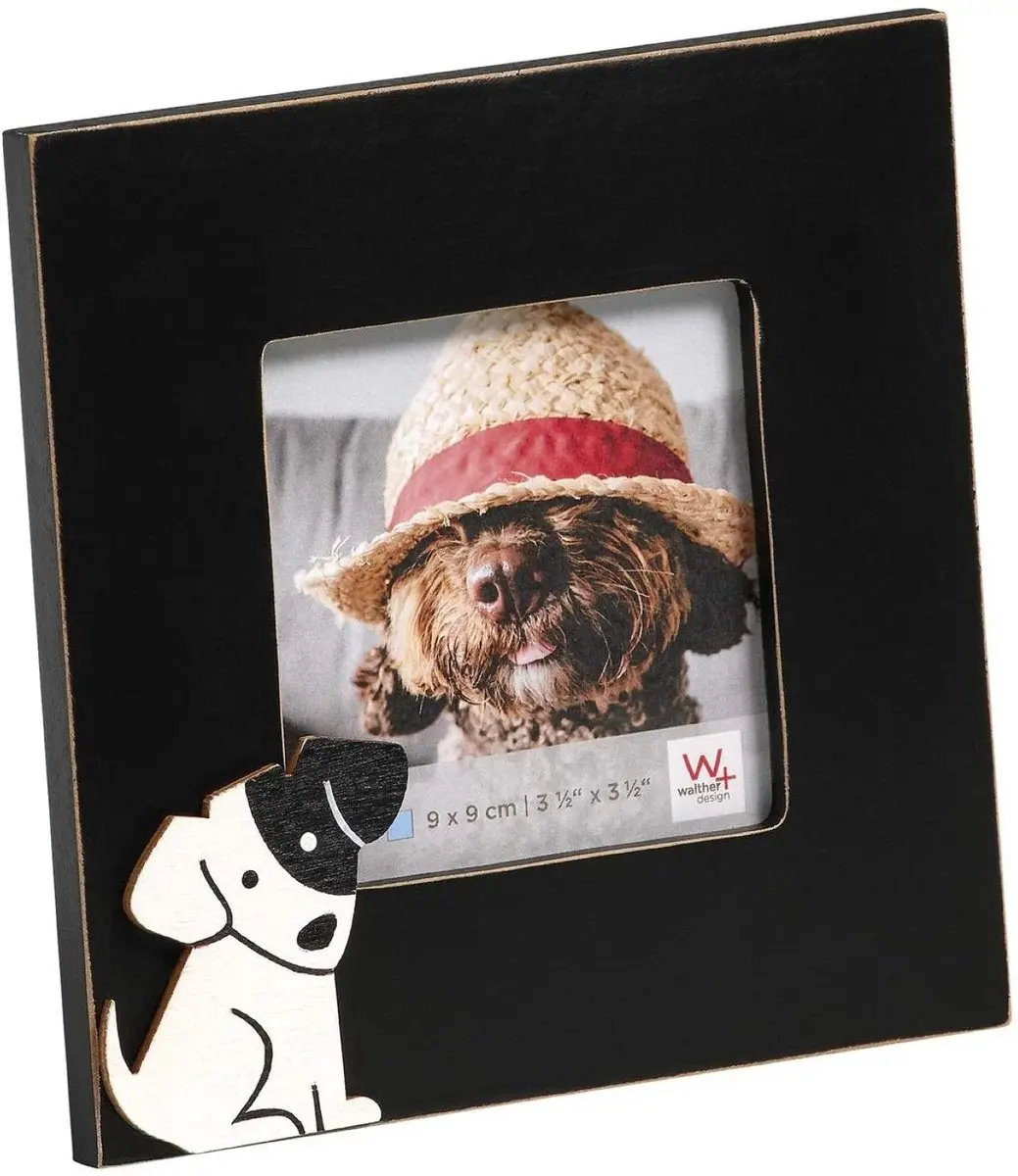 Portret frame hond, Schwarz 90x90