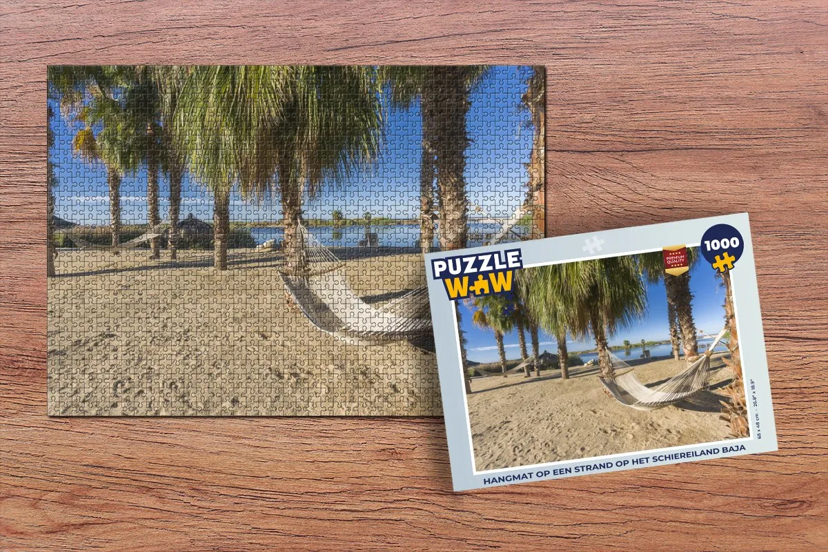 PuzzleWow Strand Hangmat Legpuzzel 1000 Stuks - Multicolor